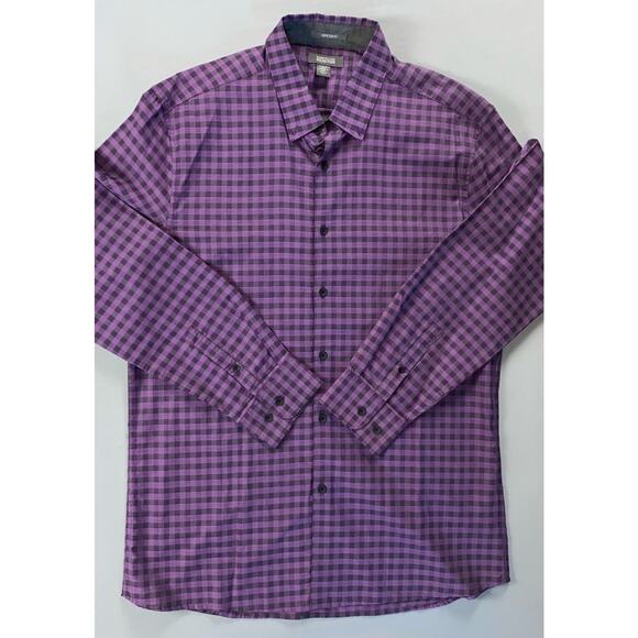Kenneth Cole Reaction Super Slim Fit Long Sleeve Button Front Sport Shirt. L NWT - Picture 2 of 7